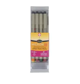 SAKURA SAKURA PIGMA MICRON 05 FINE TIP ASSORTED COLORS 16/PK