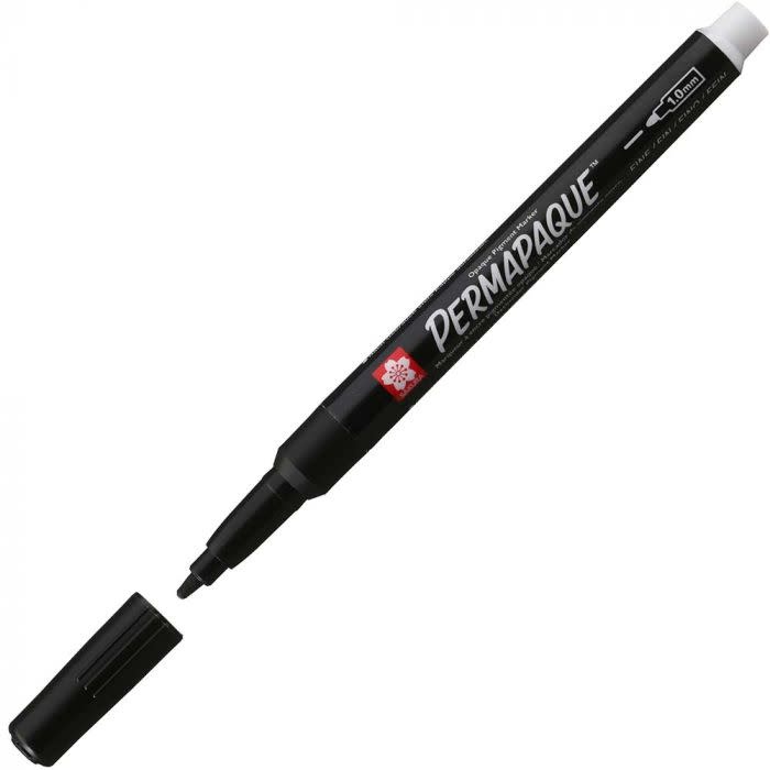 SAKURA SAKURA PERMAPAQUE BLACK FINE TIP OPAQUE PIGMENT MARKER