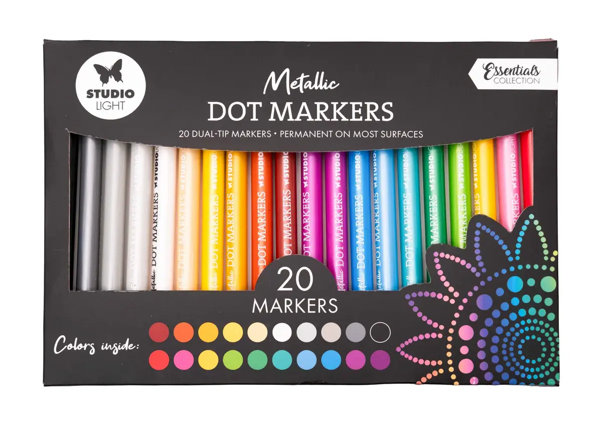 STUDIOLIGHT STUDIOLIGHT ESSENTIALS COLLECTION METALLIC DOT MARKERS