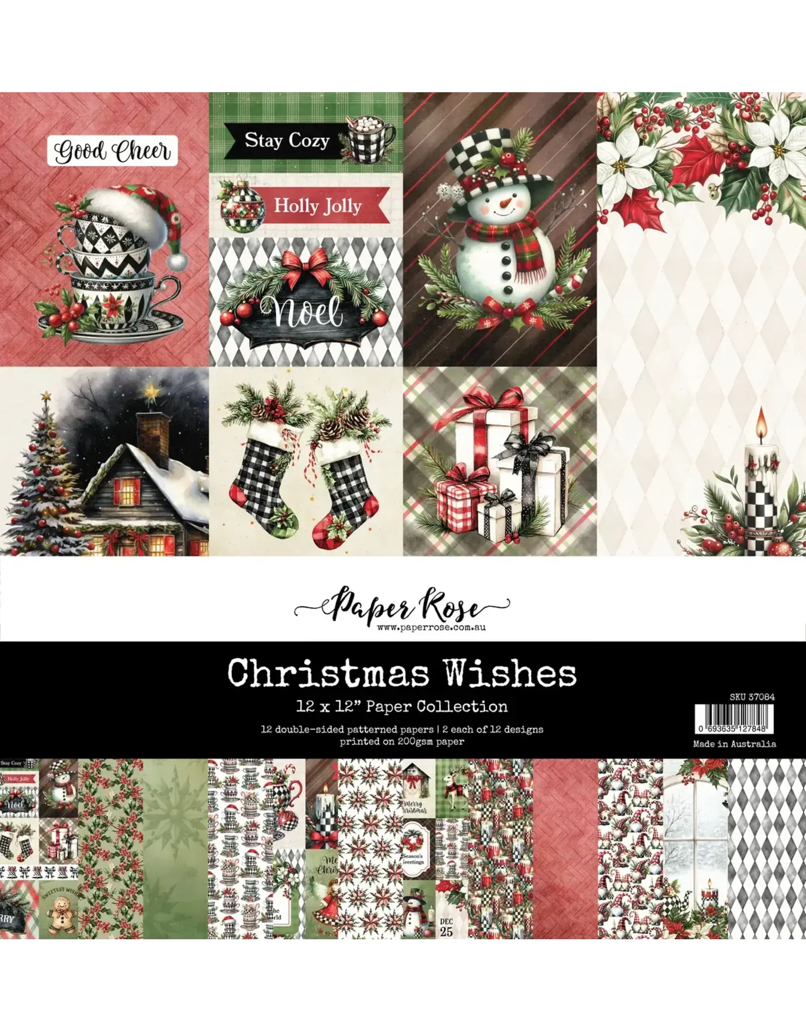 PAPER ROSE PAPER ROSE CHRISTMAS WISHES 12x12 PAPER COLLECTION