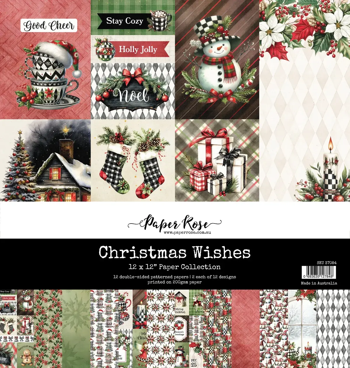 PAPER ROSE PAPER ROSE CHRISTMAS WISHES 12x12 PAPER COLLECTION