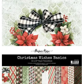 PAPER ROSE PAPER ROSE CHRISTMAS WISHES 12x12 BASICS PAPER COLLECTION