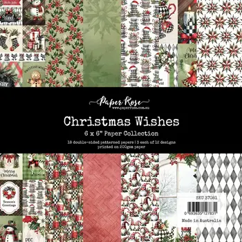 PAPER ROSE PAPER ROSE CHRISTMAS WISHES 6x6 PAPER COLLECTION