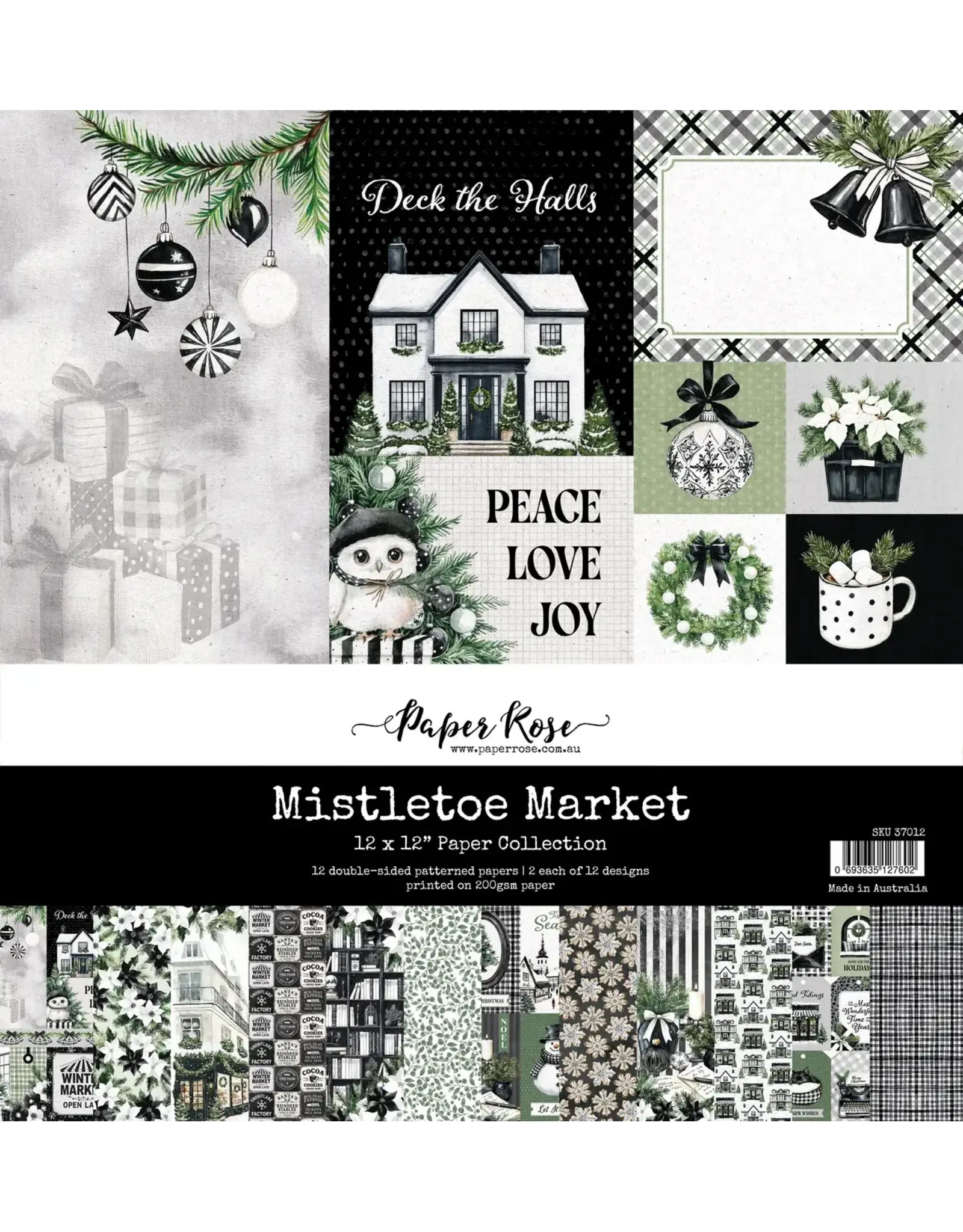 PAPER ROSE PAPER ROSE MISTLETOE MARKET 12x12 PAPER COLLECTION