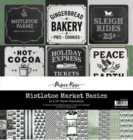 PAPER ROSE PAPER ROSE MISTLETOE MARKET 12x12 BASICS PAPER COLLECTION