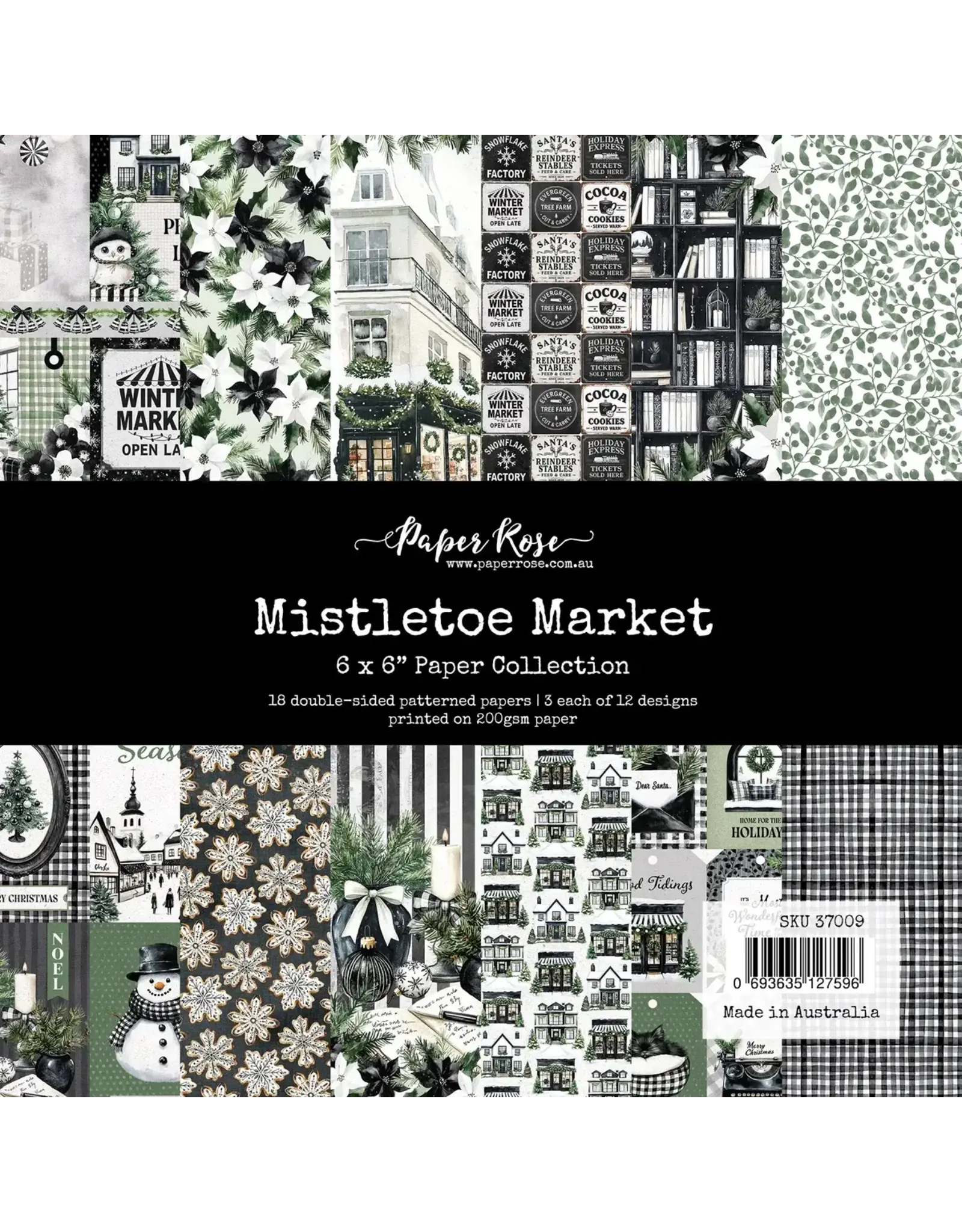 PAPER ROSE PAPER ROSE MISTLETOE MARKET 6x6 PAPER COLLECTION