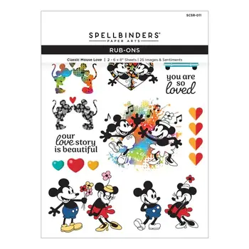 SPELLBINDERS SPELLBINDERS CLASSIC MOUSE LOVE RUB-ON TRANSFERS