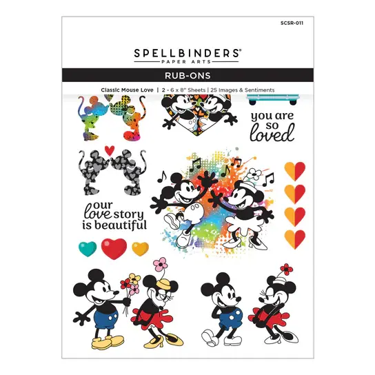 SPELLBINDERS SPELLBINDERS CLASSIC MOUSE LOVE RUB-ON TRANSFERS
