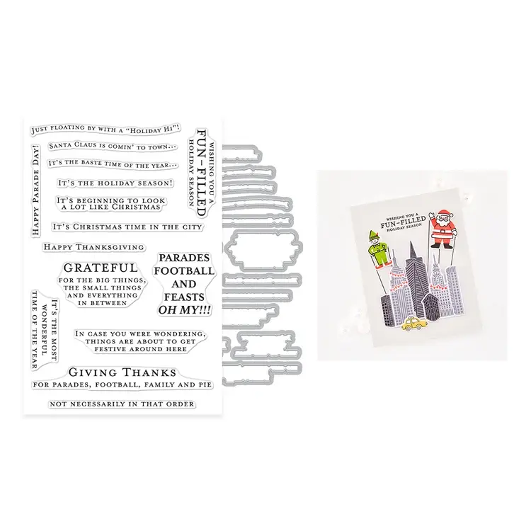 HERO ARTS HERO ARTS OH WHAT FUN THE HOLIDAY SEASON CLEAR STAMP & DIE SET