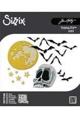 SIZZIX SIZZIX TIM HOLTZ THINLITS VAULT MOONLIGHT SCARE DIE SET