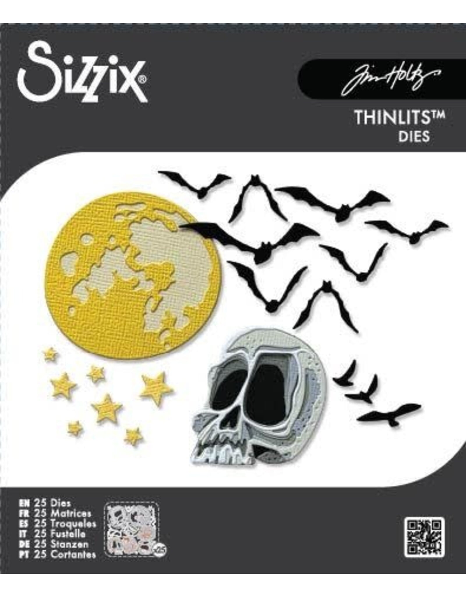 SIZZIX SIZZIX TIM HOLTZ THINLITS VAULT MOONLIGHT SCARE DIE SET