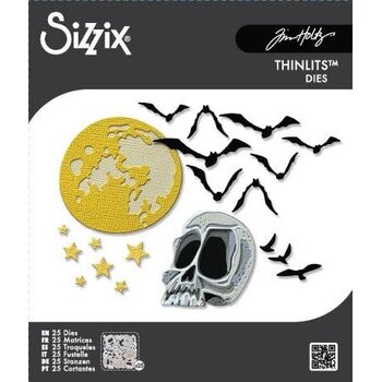 SIZZIX SIZZIX TIM HOLTZ THINLITS "VAULT" PEUR AU CLAIR DE LUNE ENSEMBLE DE MATRICES DE DÉCOUPE