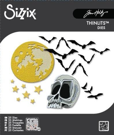 SIZZIX SIZZIX TIM HOLTZ THINLITS VAULT MOONLIGHT SCARE DIE SET