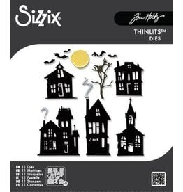 SIZZIX SIZZIX TIM HOLTZ THINLITS VAULT GHOST TOWN DIE SET