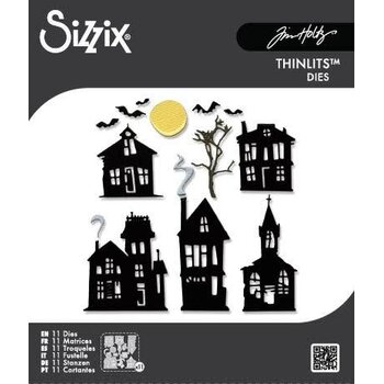 SIZZIX SIZZIX TIM HOLTZ THINLITS VAULT GHOST TOWN DIE SET
