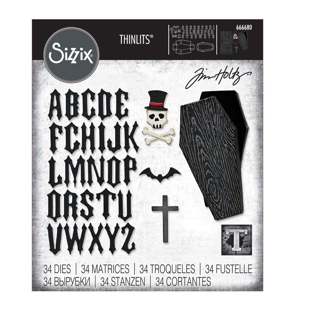 SIZZIX SIZZIX TIM HOLTZ THINLITS VAULT COFFIN BOX DIE SET