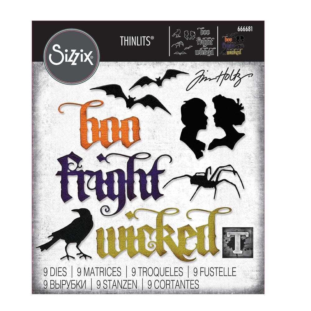 SIZZIX SIZZIX TIM HOLTZ THINLITS VAULT GOTHIC PORTRAITS DIE SET