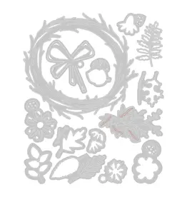 SIZZIX SIZZIX TIM HOLTZ THINLITS VAULT FOLIAGE WREATH DIE SET