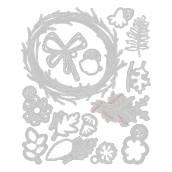SIZZIX SIZZIX TIM HOLTZ THINLITS VAULT FOLIAGE WREATH DIE SET