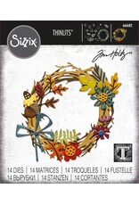 SIZZIX SIZZIX TIM HOLTZ THINLITS VAULT FOLIAGE WREATH DIE SET