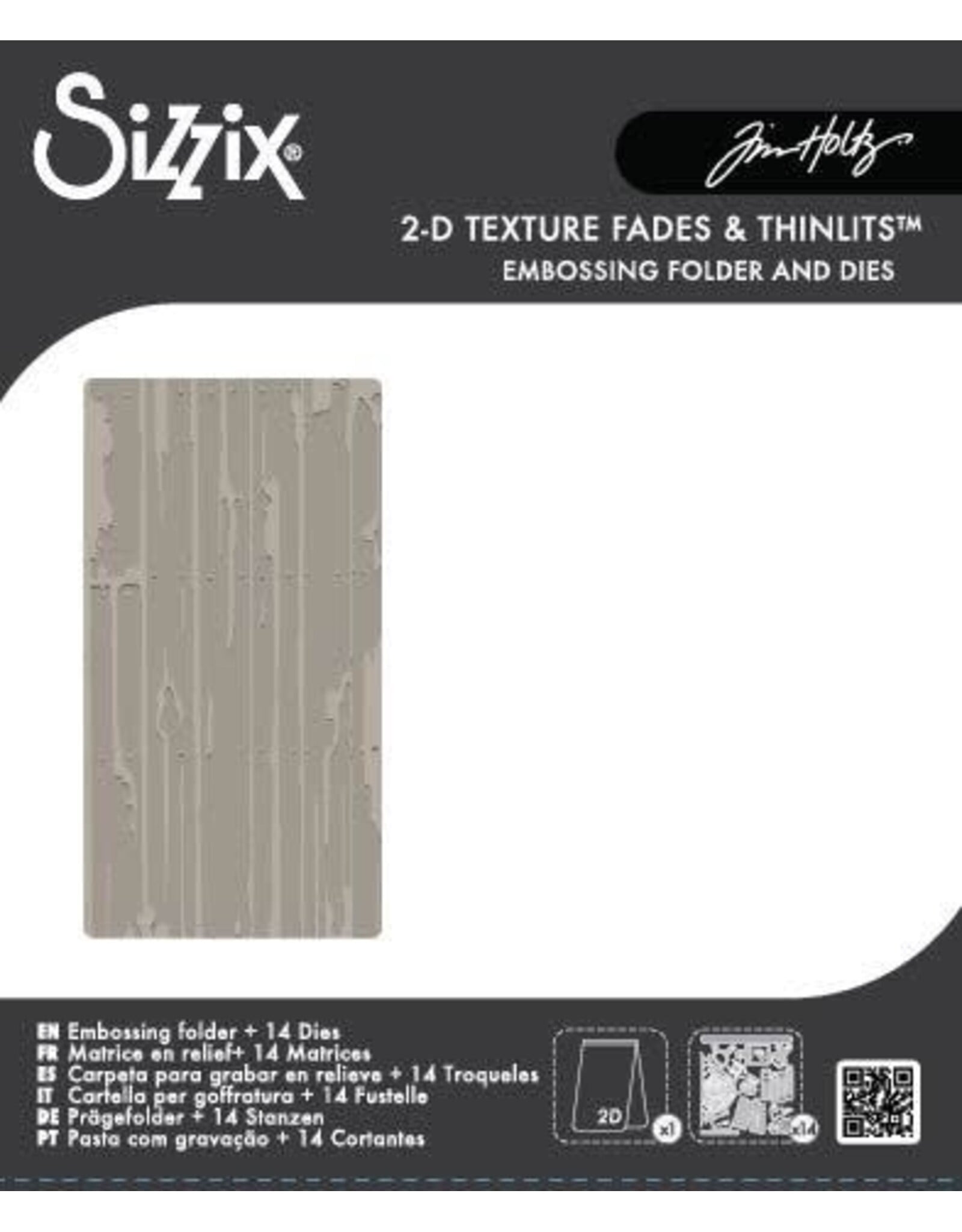 SIZZIX SIZZIX TIM HOLTZ LABORATORY 2D EMBOSSING FOLDER & DIE SET