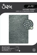 SIZZIX SIZZIX TIM HOLTZ 3D TEXTURE FADES CRACKED LEATHER LARGE A5 EMBOSSING FOLDER