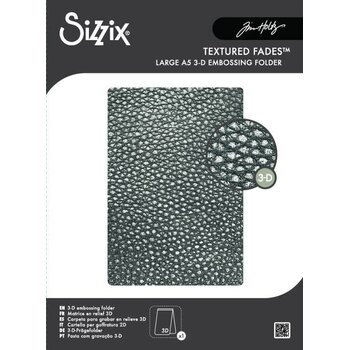 SIZZIX SIZZIX TIM HOLTZ 3D TEXTURE FADES GRAND CUIR FISSURÉ DOSSIER À GAUFRAGE A5