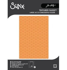 SIZZIX SIZZIX TIM HOLTZ 2D TEXTURE FADES VAULT BATGROUND LARGE A5 EMBOSSING FOLDER