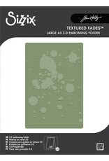 SIZZIX SIZZIX TIM HOLTZ 2D TEXTURE FADES VAULT INK SPLATS LARGE A5 EMBOSSING FOLDER