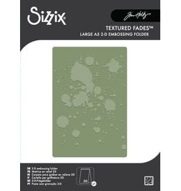 SIZZIX SIZZIX TIM HOLTZ 2D TEXTURE FADES VAULT INK SPLATS LARGE A5 EMBOSSING FOLDER
