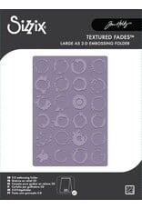 SIZZIX SIZZIX TIM HOLTZ 2D TEXTURE FADES VAULT RINGER LARGE A5 EMBOSSING FOLDER