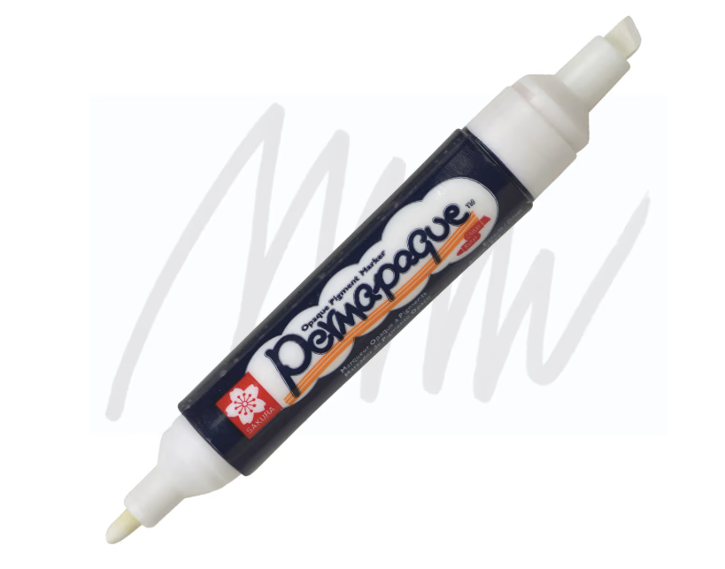 SAKURA SAKURA PERMAPAQUE OPAQUE PAINT MARKER - WHITE DUAL POINT