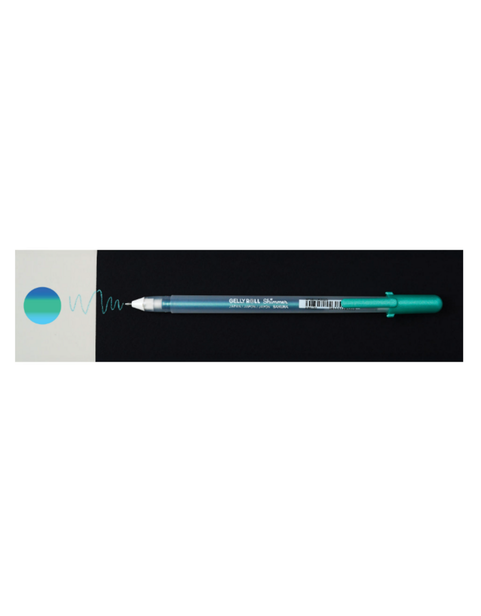 SAKURA GELLY ROLL SHIMMER GEL PEN AQUA GREEN