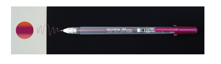 SAKURA GELLY ROLL SHIMMER GEL PEN RED VIOLET