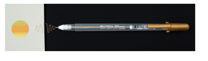 SAKURA GELLY ROLL SHIMMER GEL PEN COPPER
