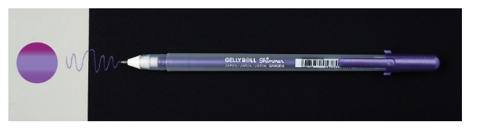 SAKURA GELLY ROLL SHIMMER GEL PEN PURPLE