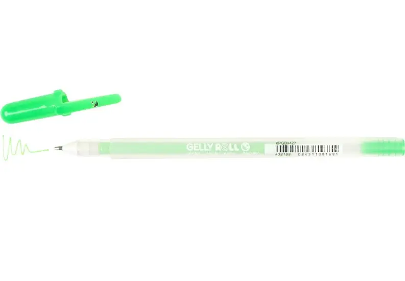 SAKURA GELLY ROLL MOONLIGHT 0.5mm GEL PEN - FLOURESCENT GREEN