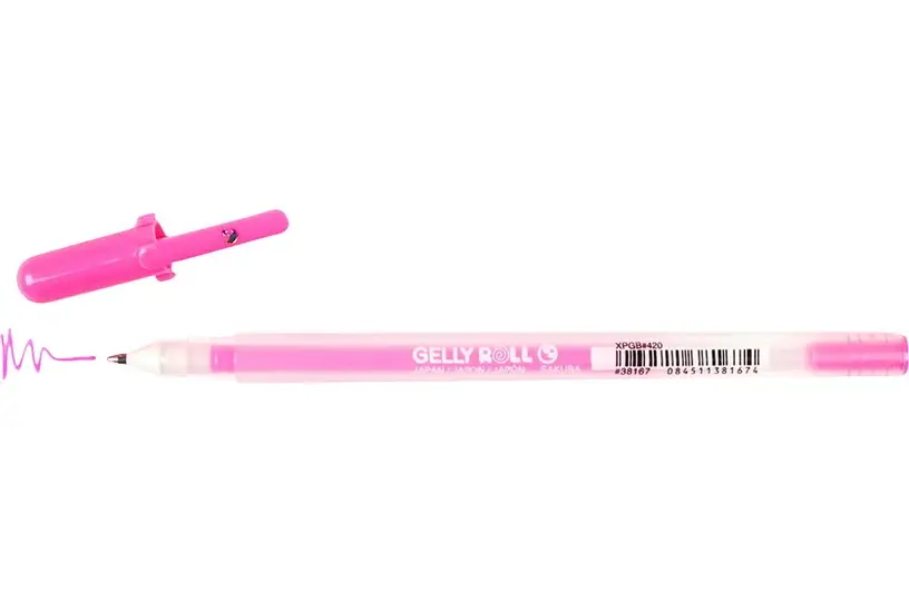 SAKURA GELLY ROLL MOONLIGHT 0.5mm GEL PEN - FLOURESCENT PINK