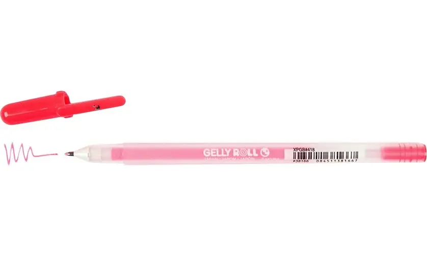 SAKURA GELLY ROLL MOONLIGHT 0.5mm GEL PEN - FLOURESCENT RED