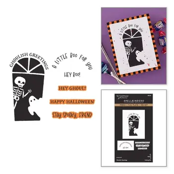 SPELLBINDERS SPELLBINDERS BETTERPRESS GHOULISH GREETINGS PRESS + FOIL PLATE