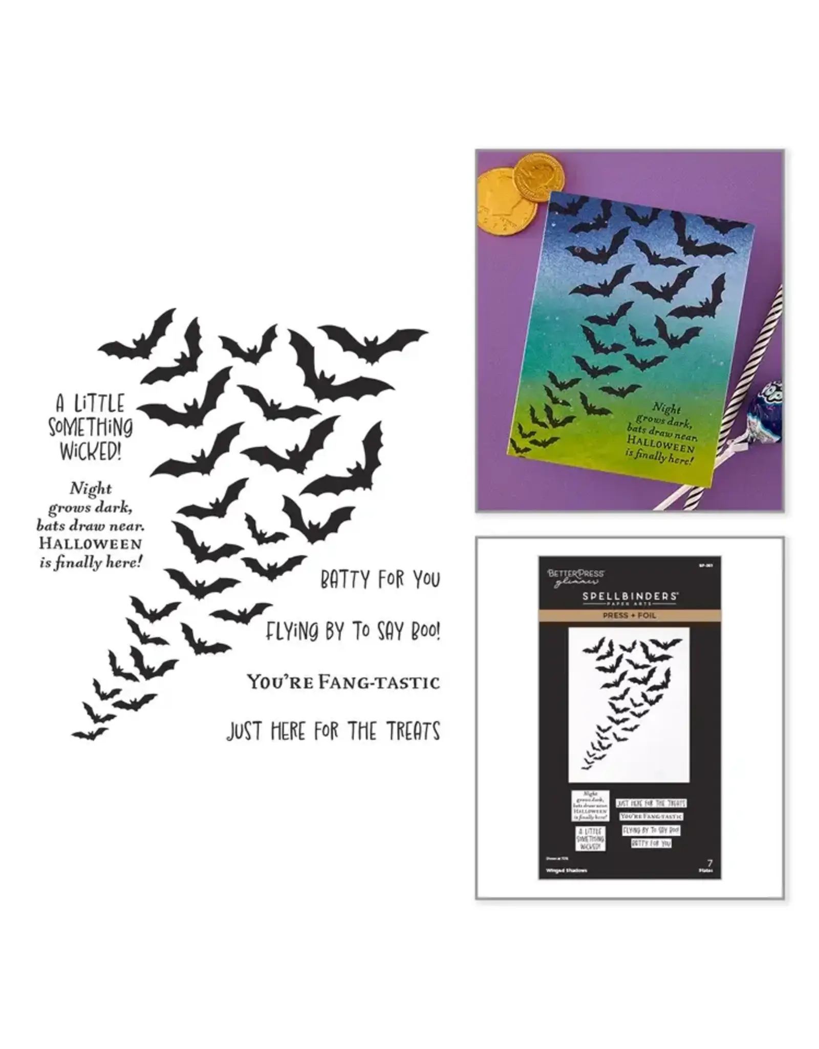 SPELLBINDERS SPELLBINDERS BETTERPRESS WINGED SHADOWS PRESS + FOIL PLATE