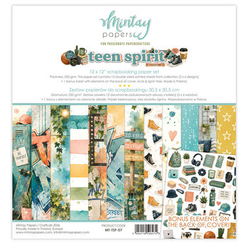 MINTAY MINTAY TEEN SPIRIT COLLECTION PACK 12X12 12 SHEETS + BONUS CUTOUTS