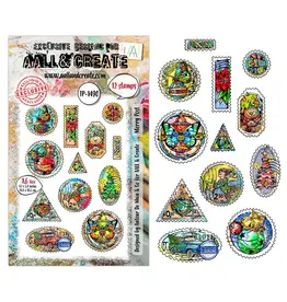 AALL & CREATE AALL & CREATE AUTOUR DE MWA #1490 MERRY POST A6 CLEAR STAMP SET