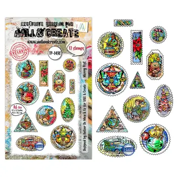 AALL & CREATE AALL & CREATE AUTOUR DE MWA #1490 MERRY POST A6 CLEAR STAMP SET