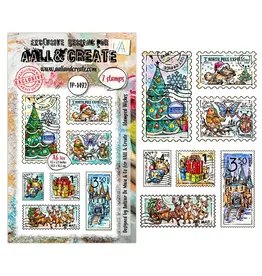 AALL & CREATE AALL & CREATE AUTOUR DE MWA #1492 STAMPED WISHES A6 CLEAR STAMP SET