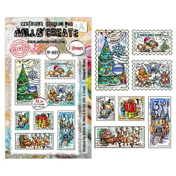 AALL & CREATE AALL & CREATE AUTOUR DE MWA #1492 STAMPED WISHES A6 CLEAR STAMP SET