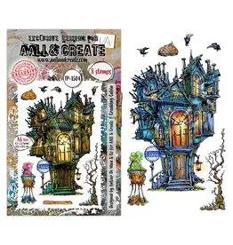 AALL & CREATE AALL & CREATE AUTOUR DE MWA #1504 CREAKING CABIN A6 CLEAR STAMP SET