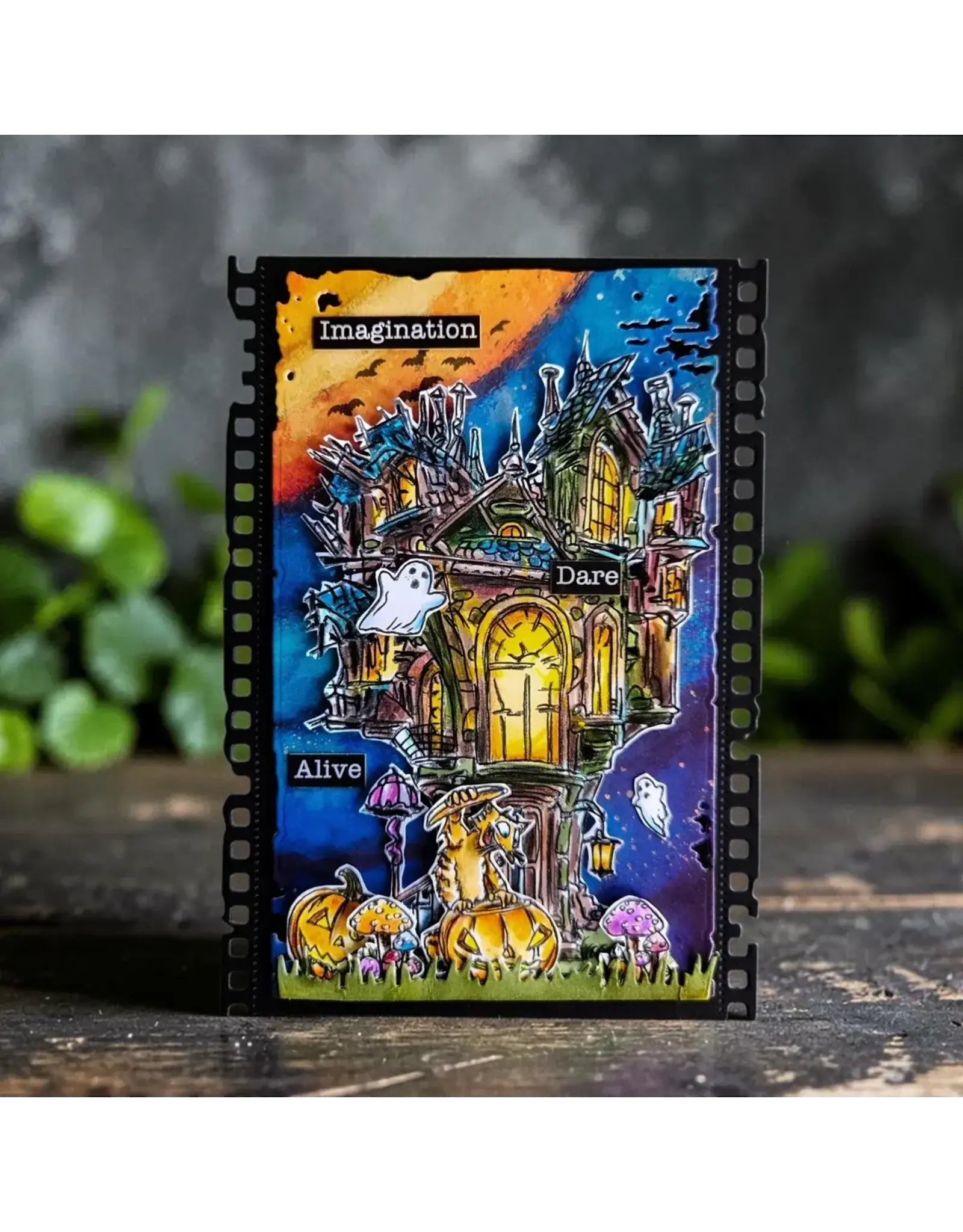AALL & CREATE AALL & CREATE AUTOUR DE MWA #1504 CREAKING CABIN A6 CLEAR STAMP SET