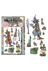 AALL & CREATE AALL & CREATE AUTOUR DE MWA #1505 WICKED CHORES A6 CLEAR STAMP SET