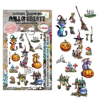 AALL & CREATE AALL & CREATE AUTOUR DE MWA #1506 BOO CREW A6 CLEAR STAMP SET